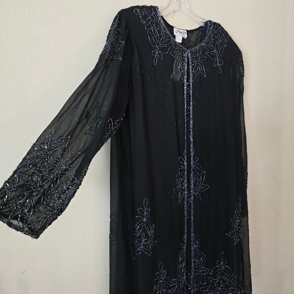 JMD New York Vintage Womens Embellished Formal Black Dress 2 Piece Size 3X Glam - Picture 5 of 16